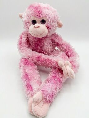 Amazon Pink Plush Monkey Soft Cuddly Toy
